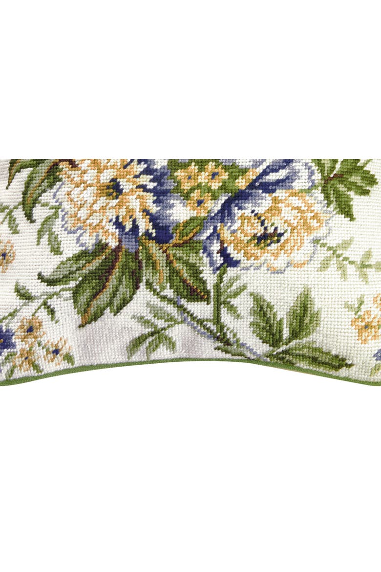 Blue Brianna Needlepoint Accent Pillow, Alternate, color, Blue