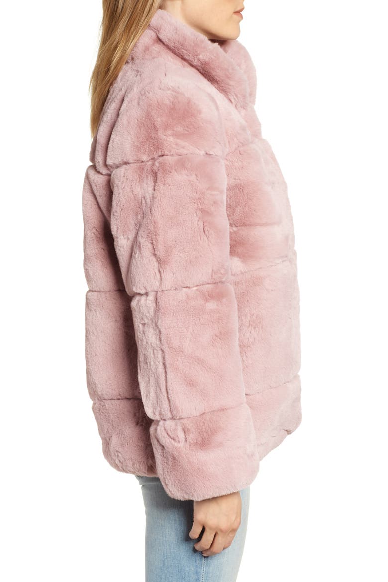 Sarah Faux Fur Coat, Alternate, color, MAUVE
