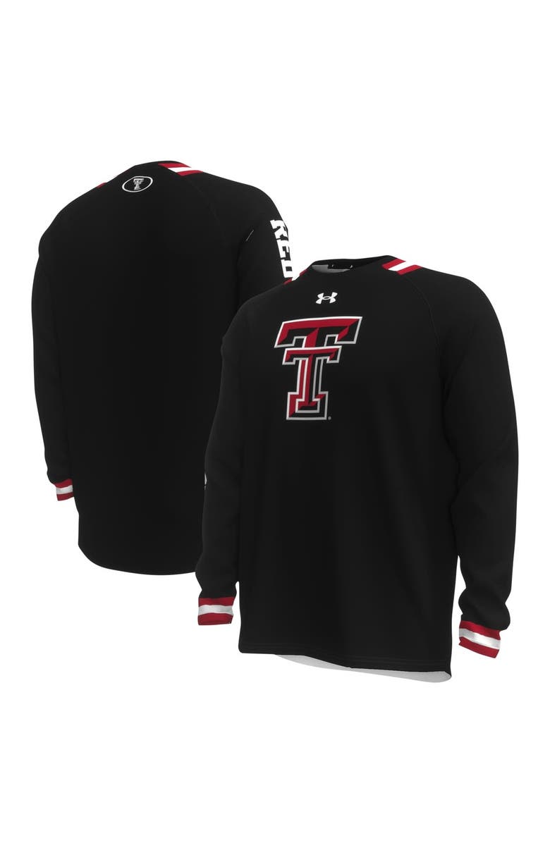 Under Armour Men's Under Armour Black Texas Tech Red Raiders Shooter Raglan Long Sleeve T-Shirt, Alternate, color, 