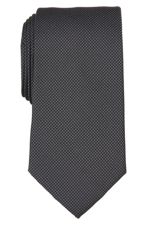 Textured Solid Silk Blend Tie