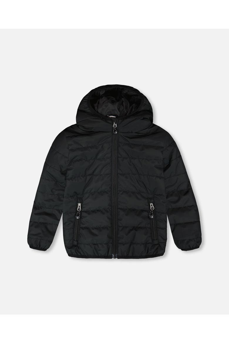 Quilted Mid-Season Jacket, Main, color, Black