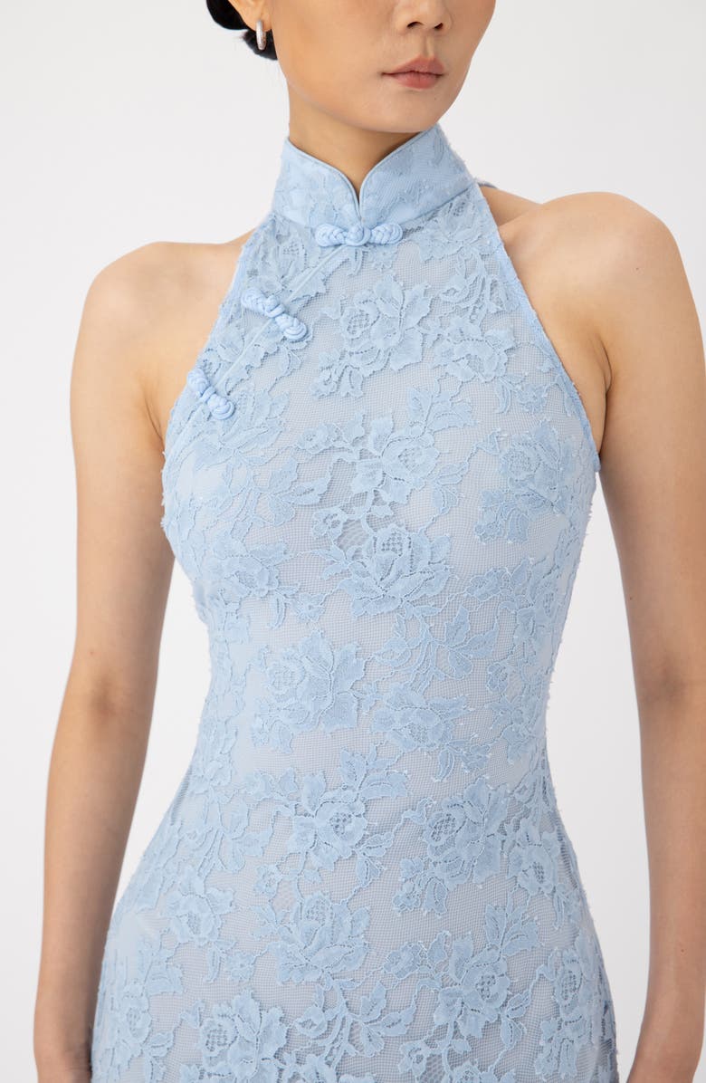 SAU LEE Gillian Lace Sleeveless Gown, Alternate, color, Sky Blue