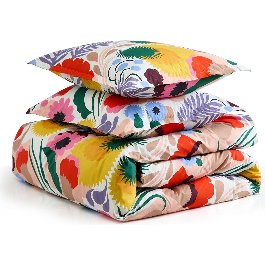 Marimekko Ojakellukka Organic Cotton Percale King Comforter & Sham Set In Multi