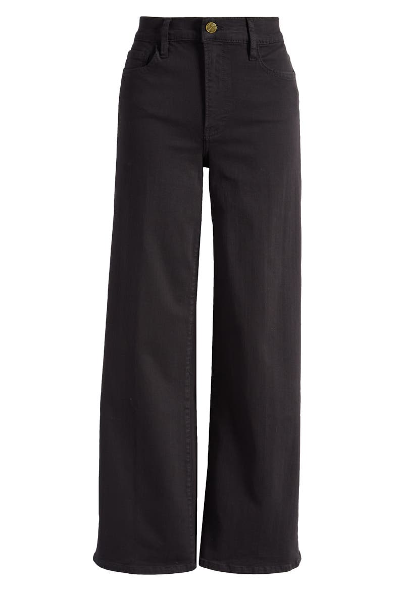 Le Slim Palazzo High Waist Wide Leg Jeans, Alternate, color, BLACK