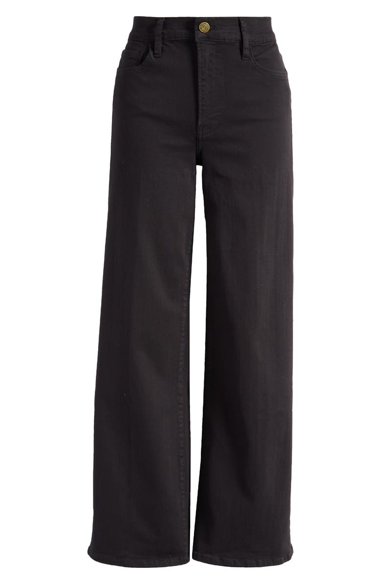 FRAME Le Slim Palazzo High Waist Wide Leg Jeans, Alternate, color, Black