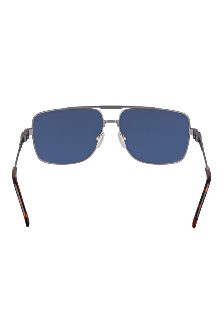 Gancini Prisma 60mm Navigator Sunglasses, Alternate, color, MATTE LIGHT RUTHENIUM