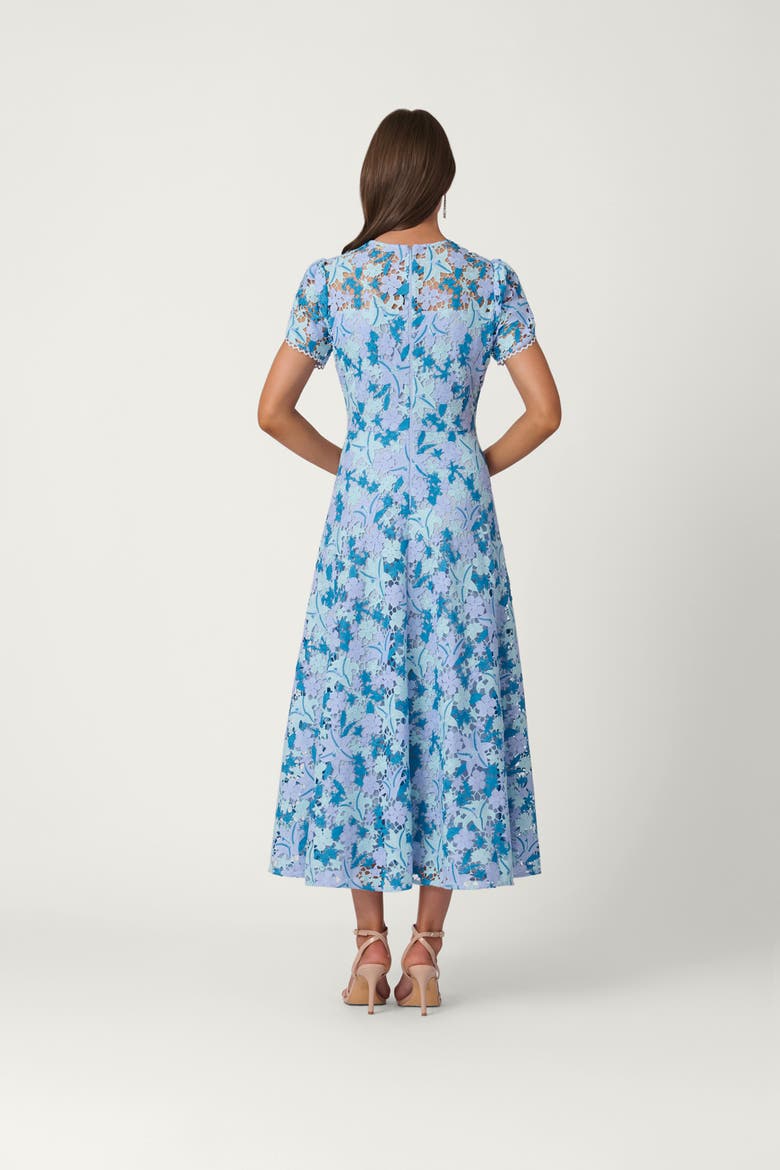 Midnight Tricolor Lace Preston Dress, Alternate, color, Light Blue/Periwinkle/Slate