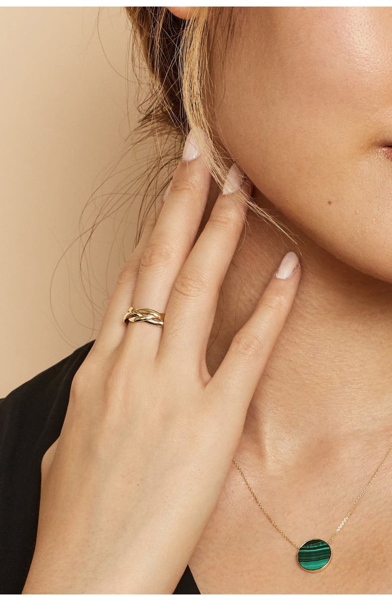 Oradina 14K Yellow Gold Amore Braided Ring, Alternate, color, Yellow Gold