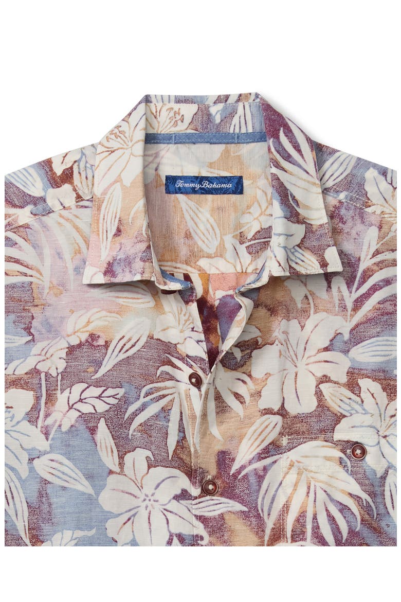 Sand Sunset Ombre Floral Shirt, Alternate, color, DEL FUEGO