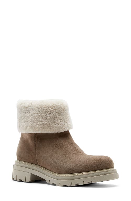 La Canadienne Dwayne Waterproof Genuine Shearling Cuff Bootie In Multi