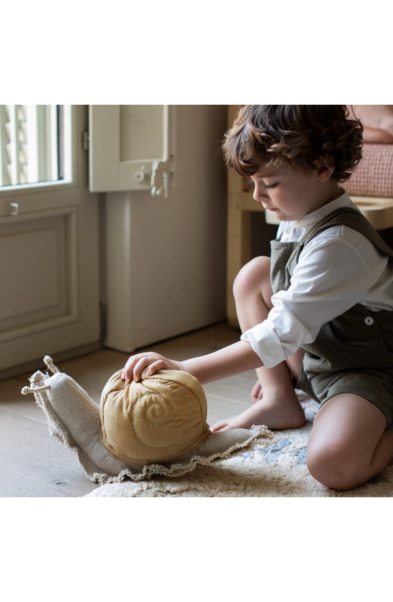 Lorena Canals Cushion Lazy Snail, Alternate, color, Natural, Honey