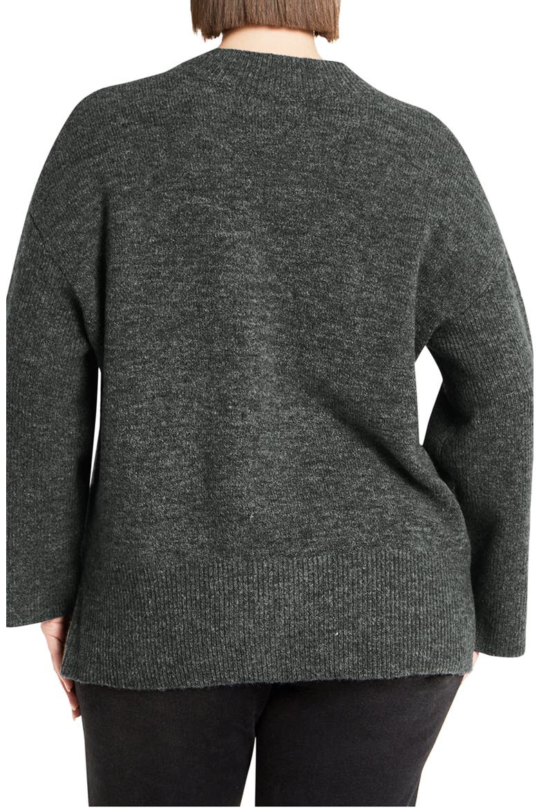 Dorothy Button Cuff Sweater, Alternate, color, GREY