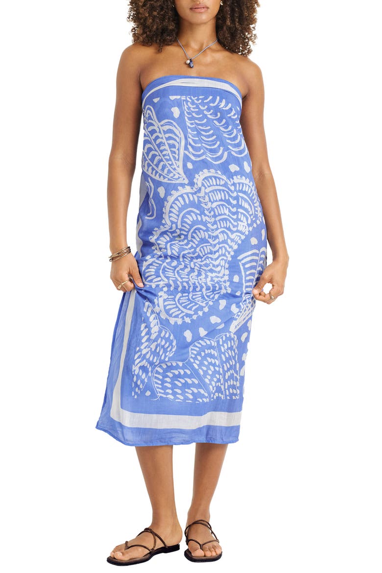 Samara Cover-Up Sarong, Alternate, color, BLUE