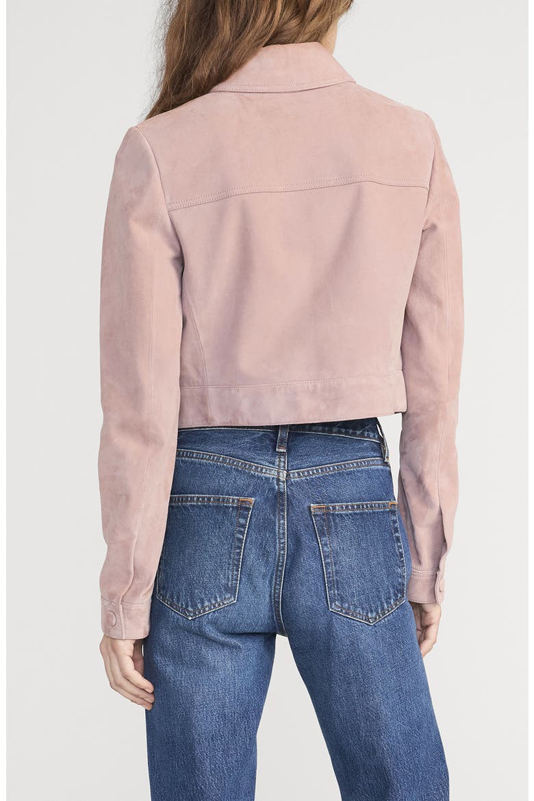 The Small Suede Jacket, Alternate, color, MAUVE