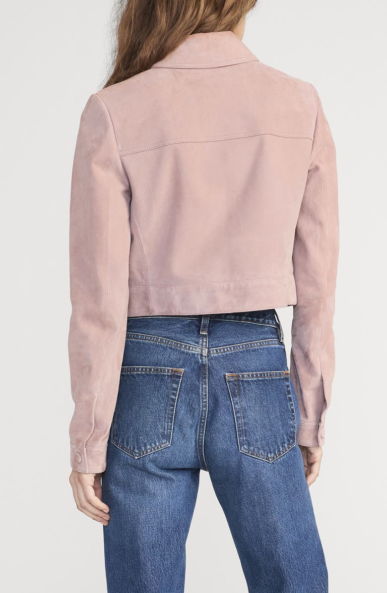 FRAME The Small Suede Jacket, Alternate, color, Mauve