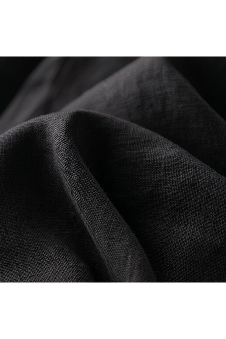Linen Dinner Napkins Set of 4, 20" x 20", European Washed Linen, Alternate, color, Black