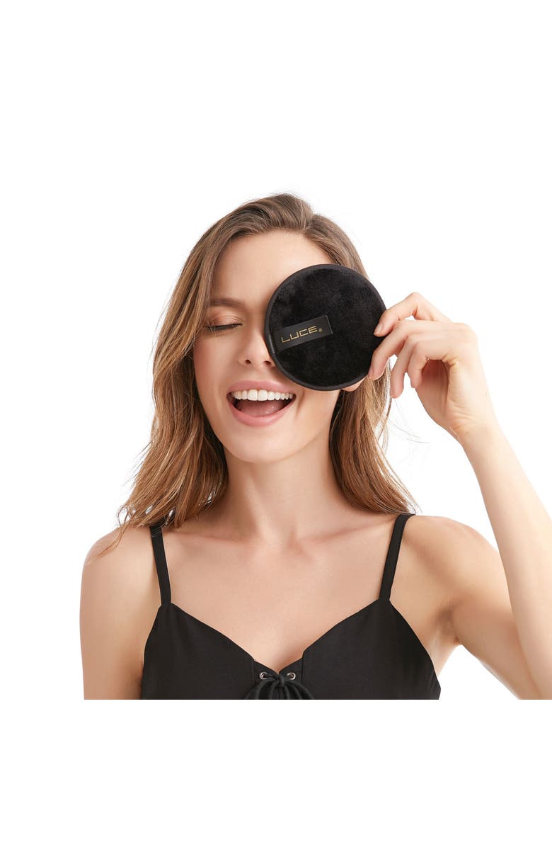 LUCE BEAUTY Eco-Conscious 5-Piece Makeup Remover Set - Soft & Effective, Alternate, color, Black