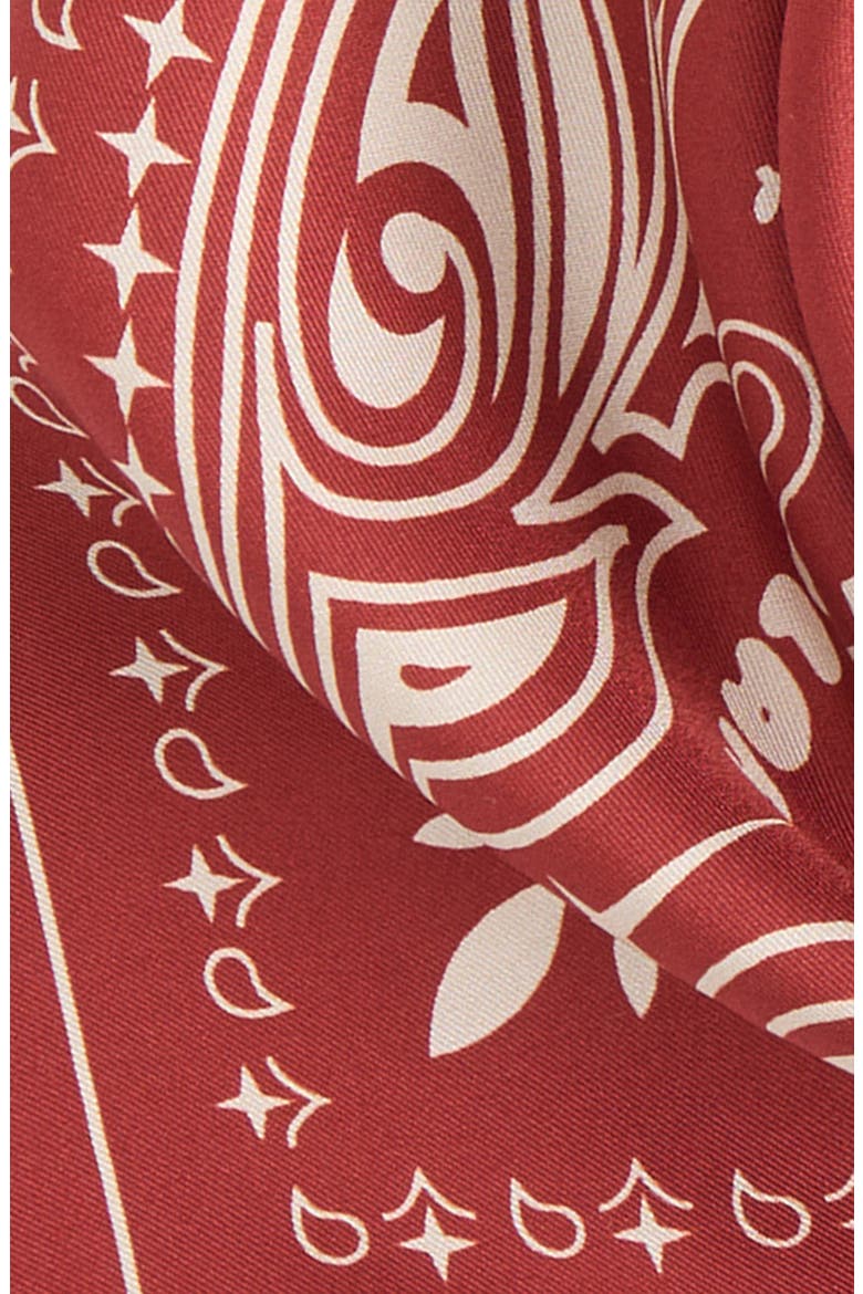 Paisley Silk Bandana, Alternate, color, RUBY BURGUNDY