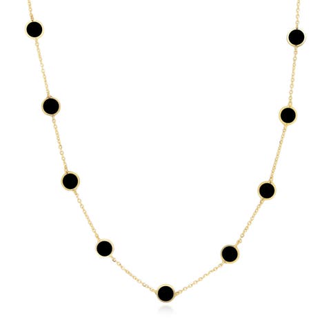 Onyx Bubble Chain Necklace