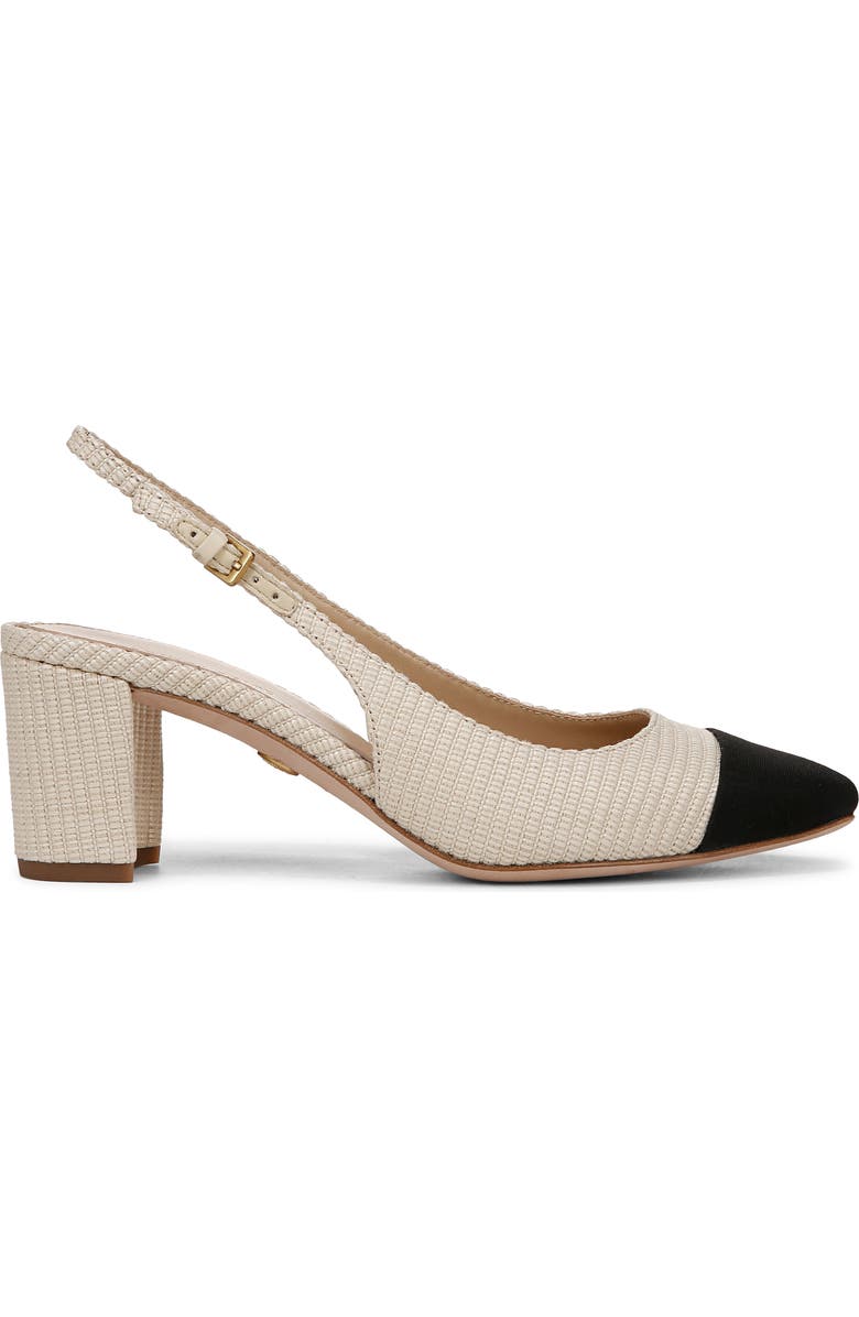 Veronica Beard Cap Toe Slingback Pump, Alternate, color, Natural/ Black