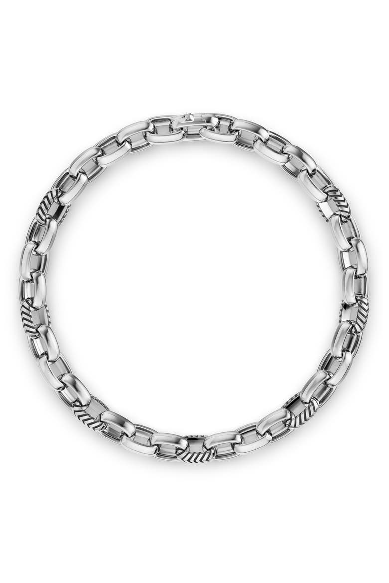 Men's Chevron Link Bracelet, Alternate, color, SILVER
