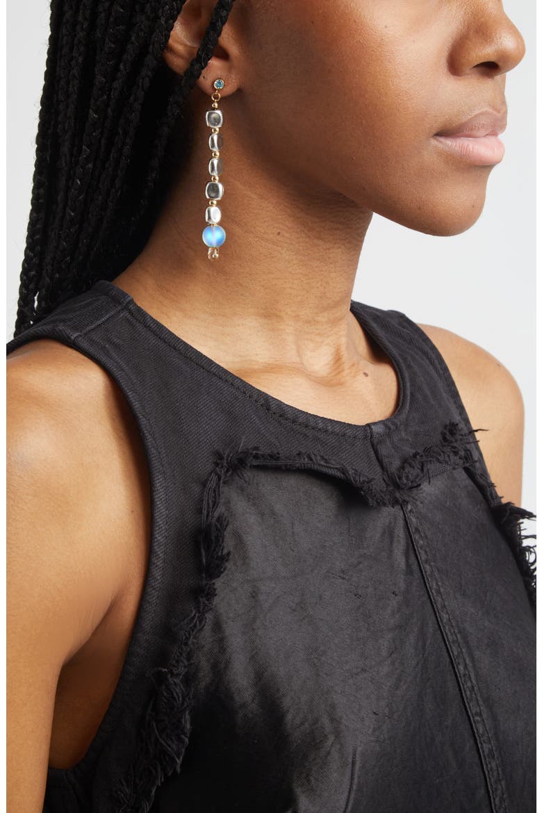 Pisces Asymmetric Mismatched Drop Earrings, Alternate, color, SCALE
