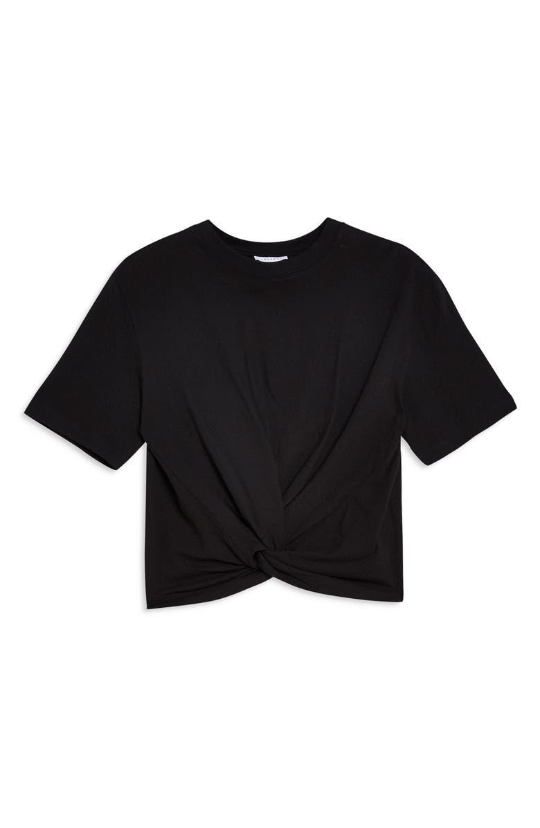 Topshop Twist Front Tee, Alternate, color, 
