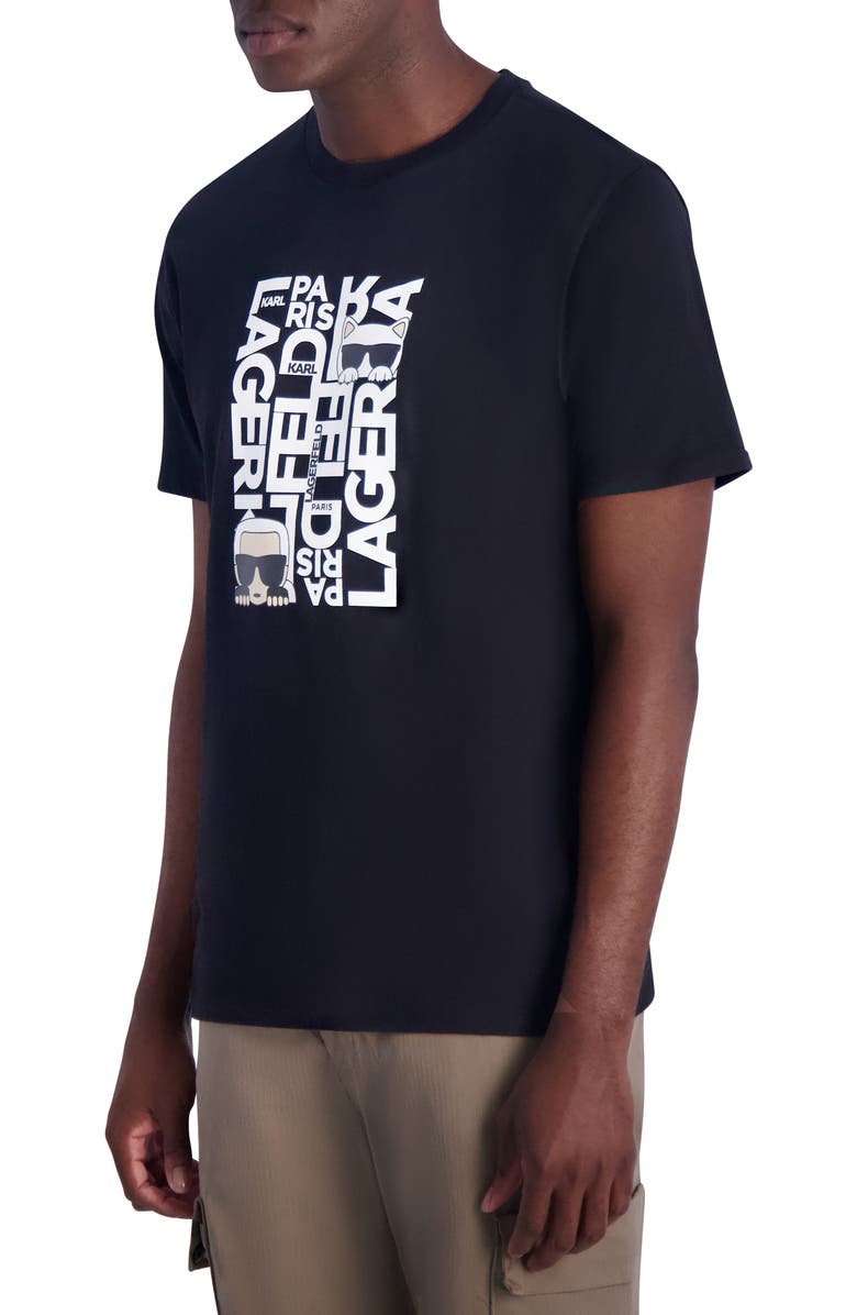 KARL LAGERFELD PARIS Karl & Choupette Graphic T-Shirt, Alternate, color,