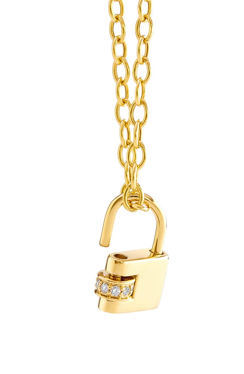 SYNA Wishlock Charm, Main, color, Yellow Gold