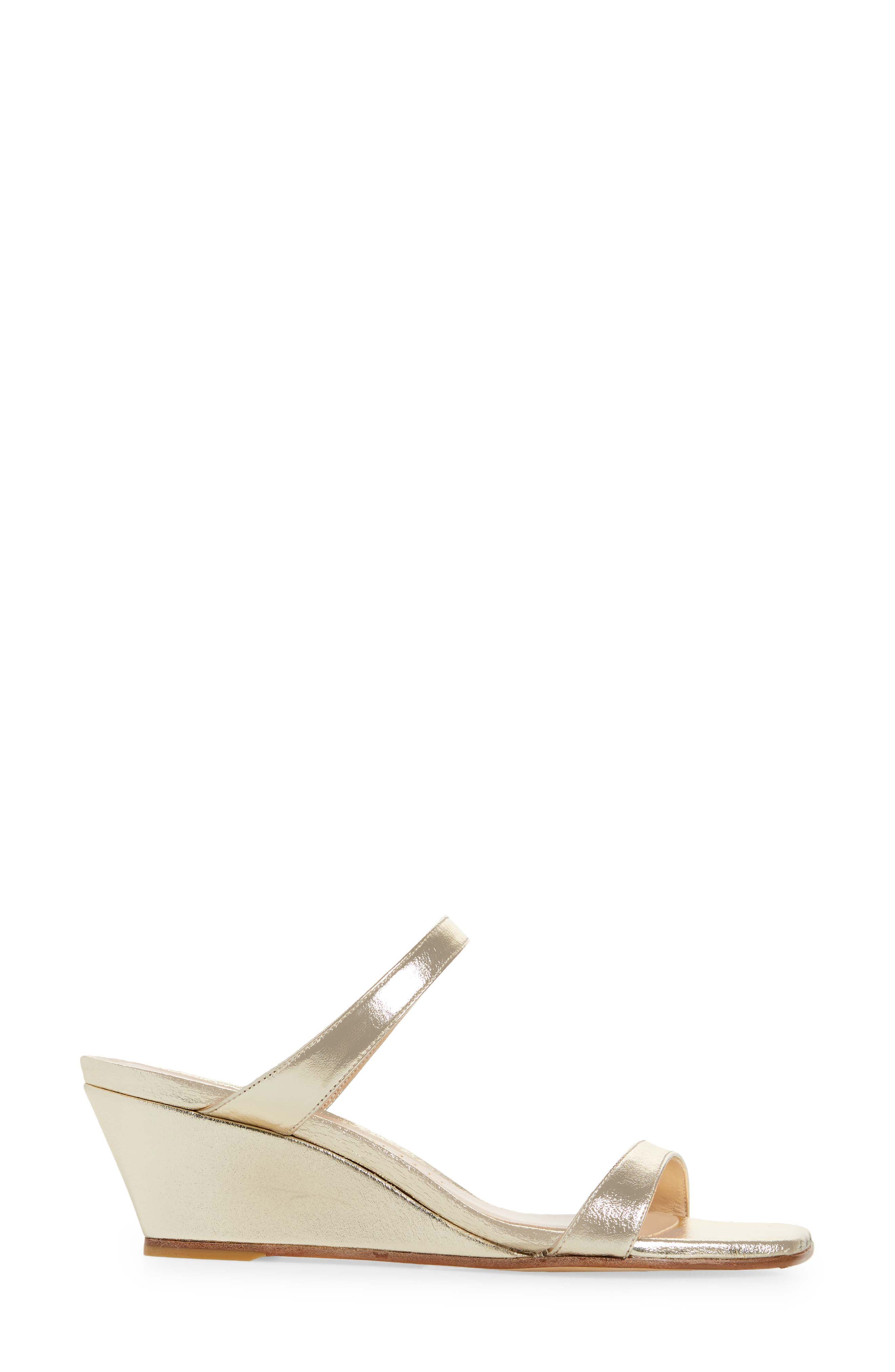 Aleena Wedge Slide Sandal, Alternate, color, PLATINO