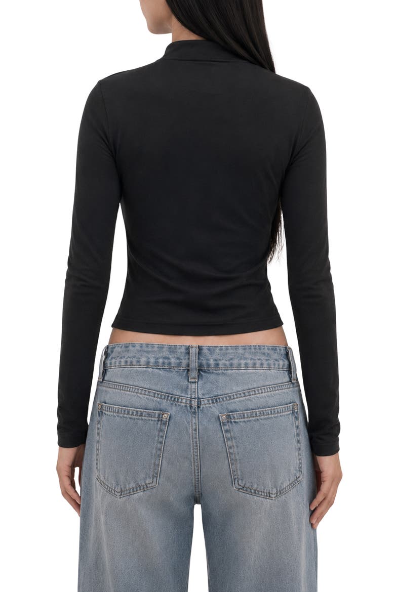 Garnet Lace Inset Cowl Neck Top, Alternate, color, BLACK