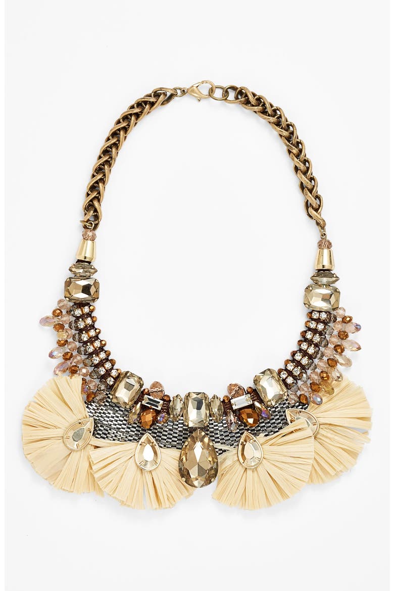 Crystal Bib Necklace, Main, color, GOLD MULTI