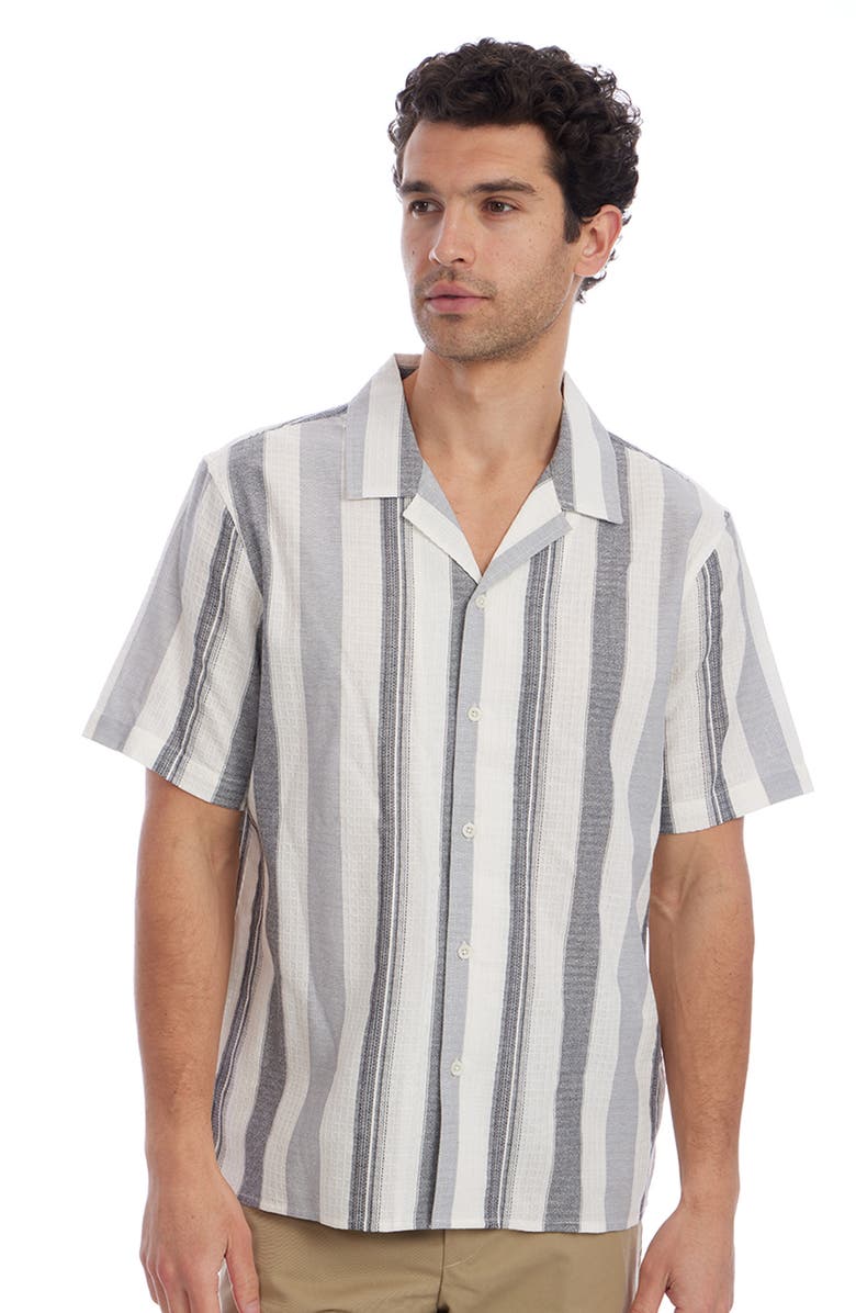 PX Textured Camp Shirt, Alternate, color, Navy