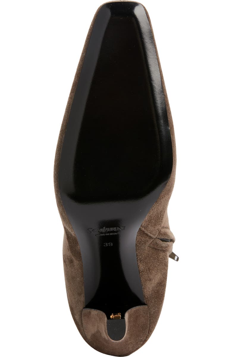 Saint Laurent Jill Suede Bootie, Alternate, color, Mickey Grey