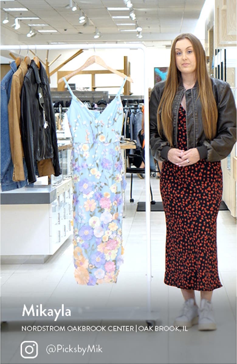 Floral Embroidery Midi Dress, sales video thumbnail