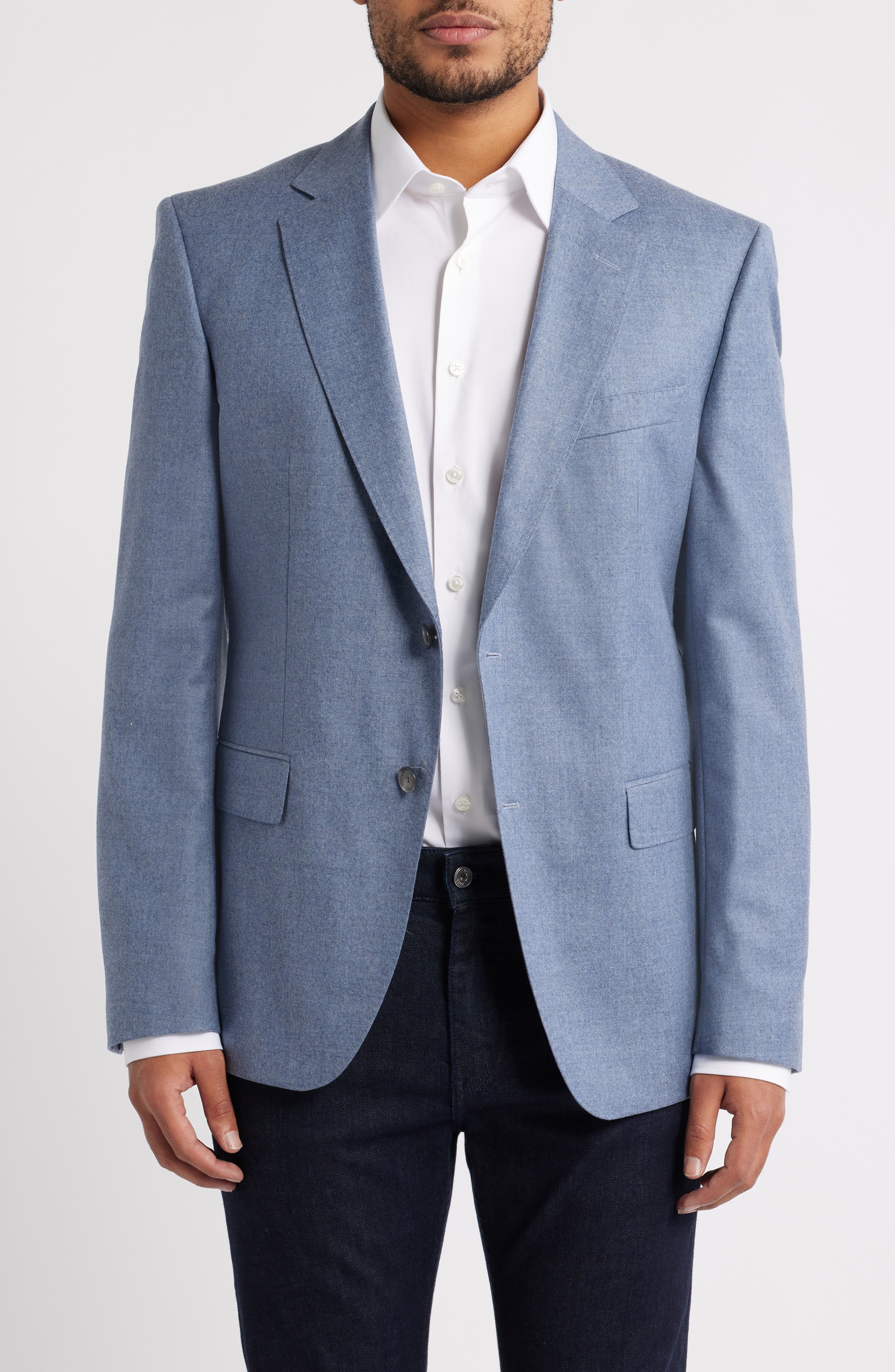 Huge Trim Fit Wool Melange Sport Coat - image 3