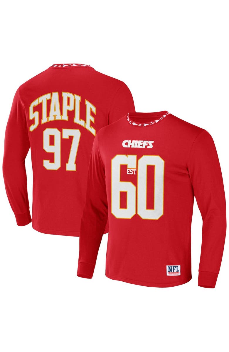 STAPLE Men's NFL x Staple Red Kansas City Chiefs Core Team Long Sleeve T-Shirt, Main, color,
