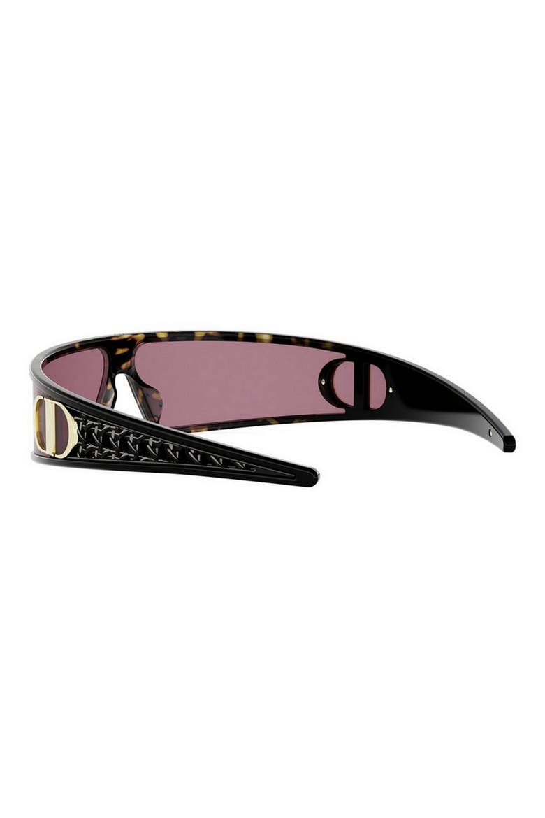 VeryDior M1U 91mm Mask Sunglasses, Alternate, color, DARK HAVANA / BORDEAUX