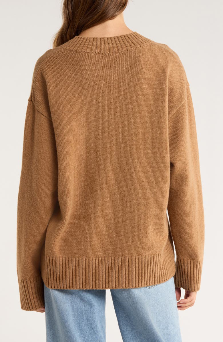 Reformation Jadey Oversize Cashmere Sweater, Alternate, color, Camel