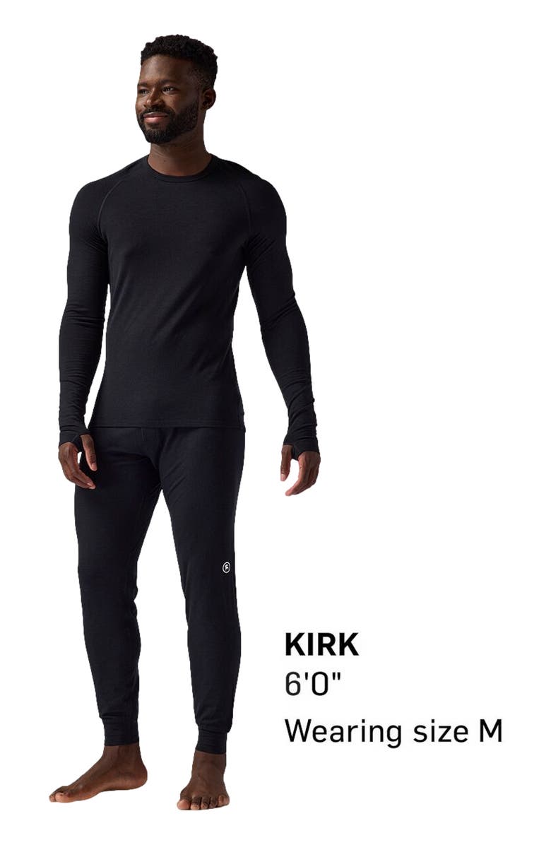 Backcountry Cedars Rws Merino Lt-Wt Baselayer Crew Top - Men's, Alternate, color, Black