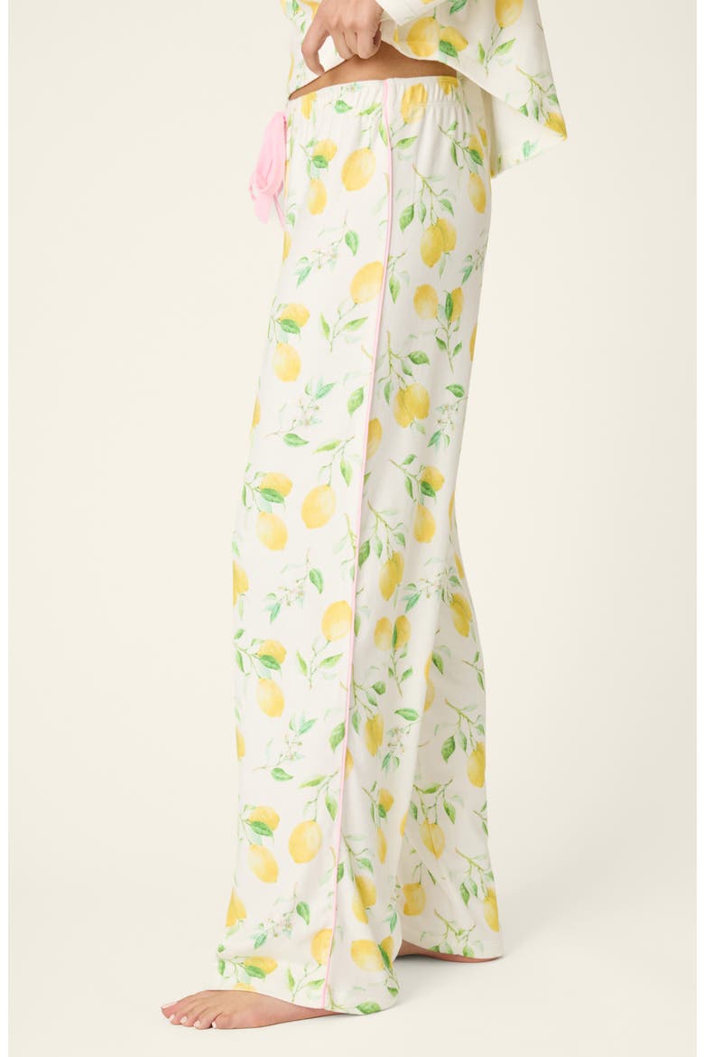 La Dolce Spritz Jersey Pajama Pants, Alternate, color, IVORY