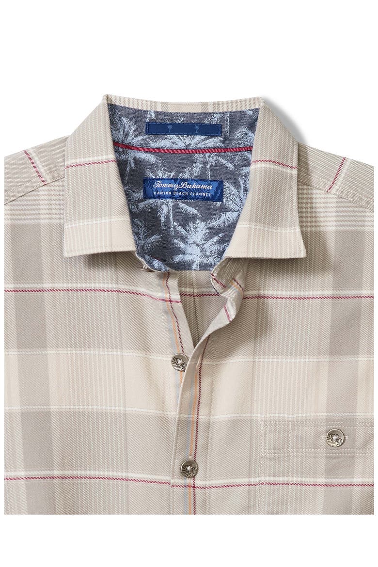 Canyon Beach Pebble Cay Flannel Button-Up Shirt, Alternate, color, FEATHER DOWN
