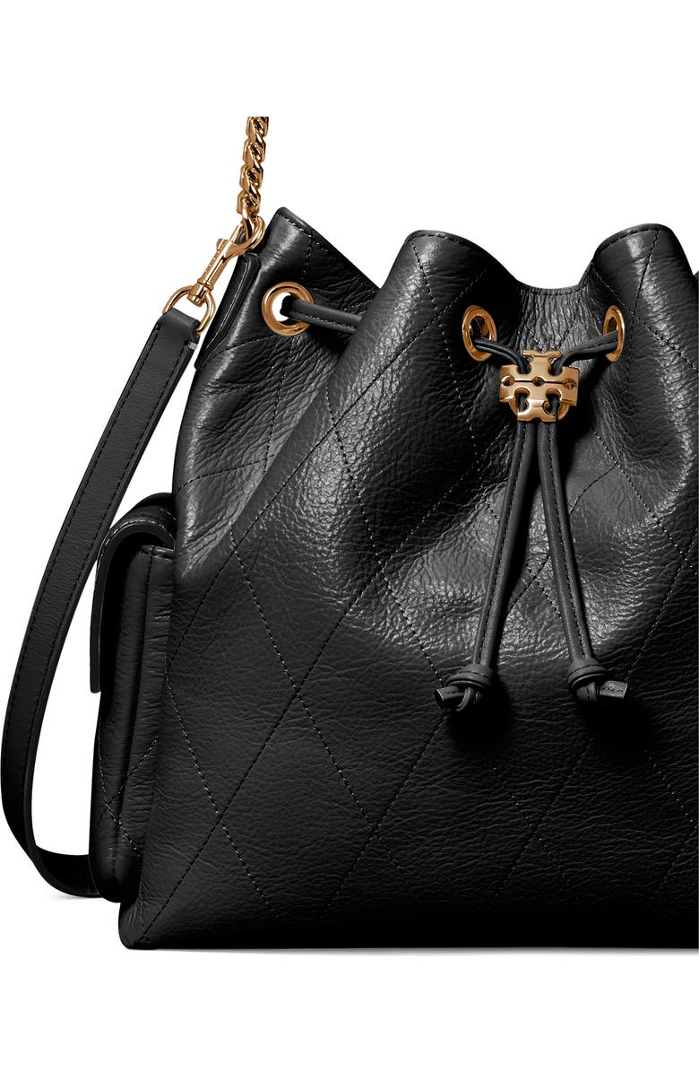 Tory Burch Charlie Quilted Leather Drawstring Shoulder Bag, Alternate, color,
