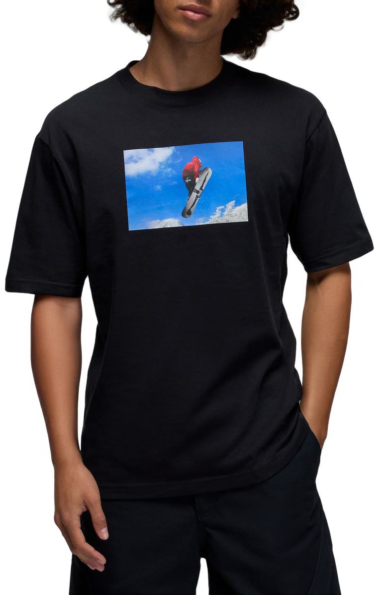 Jordan Mountainside Graphic T-Shirt, Main, color, Black/ Light Photo Blue