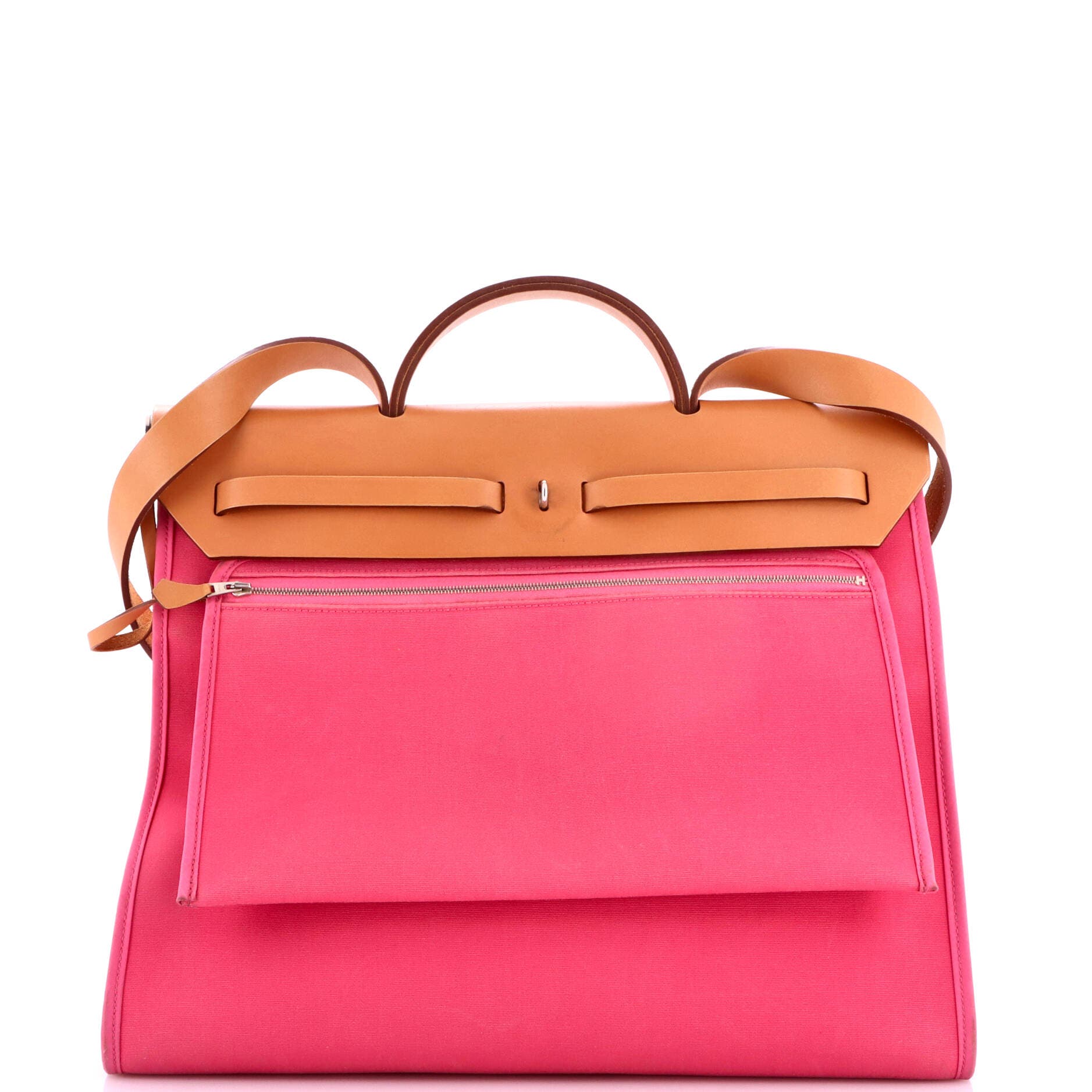 Herbag Zip Leather and Toile 39, Alternate, color, Pink