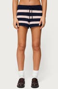 EDIKTED Amaris Stripe Drawstring Cotton Shorts