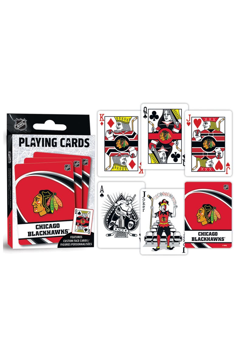 Chicago Blackhawks Playing Cards, Alternate, color, Multicolor