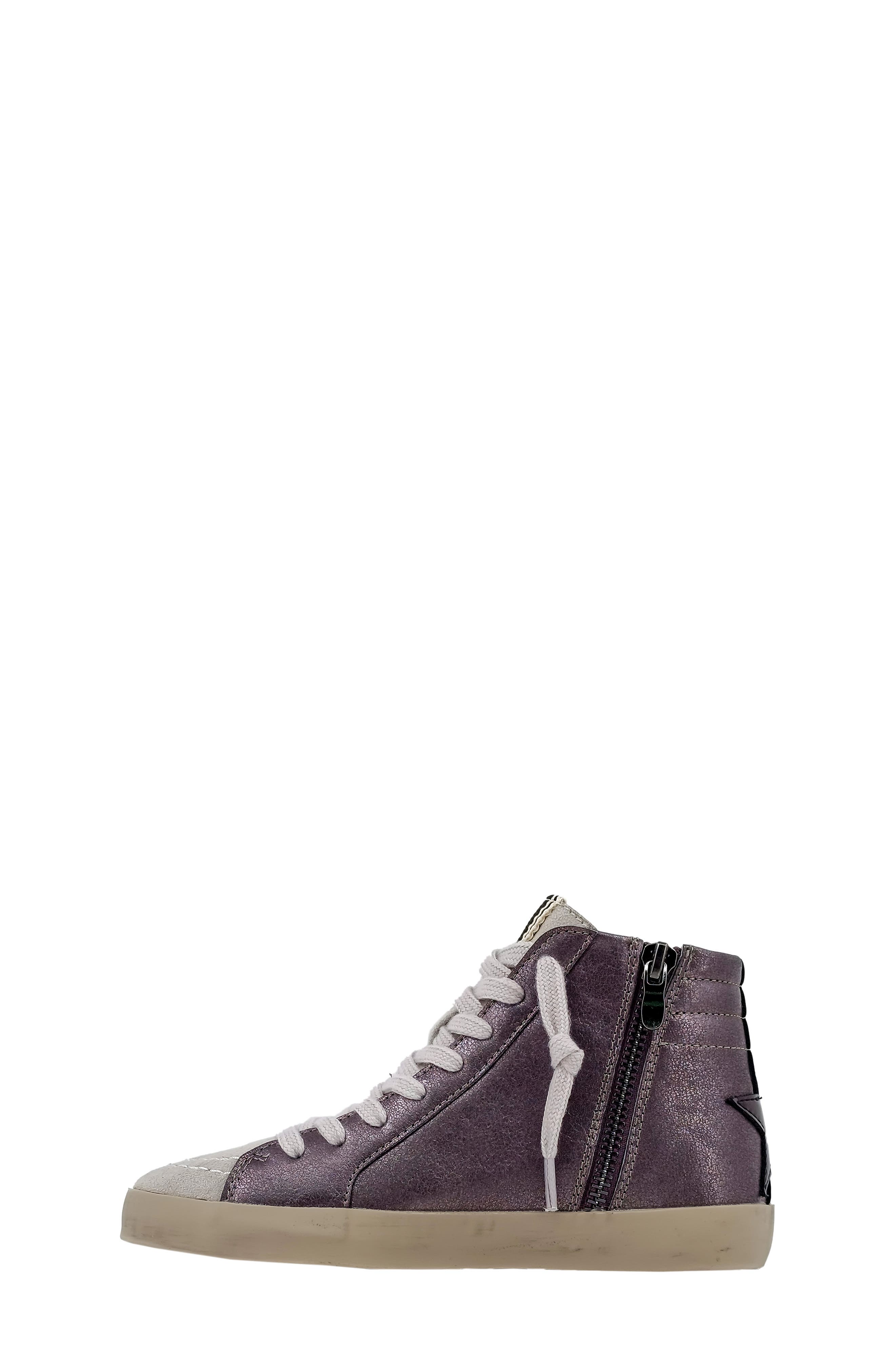 SHUSHOP Kids' Roony High Top Sneaker, Alternate, color, Gunmetal