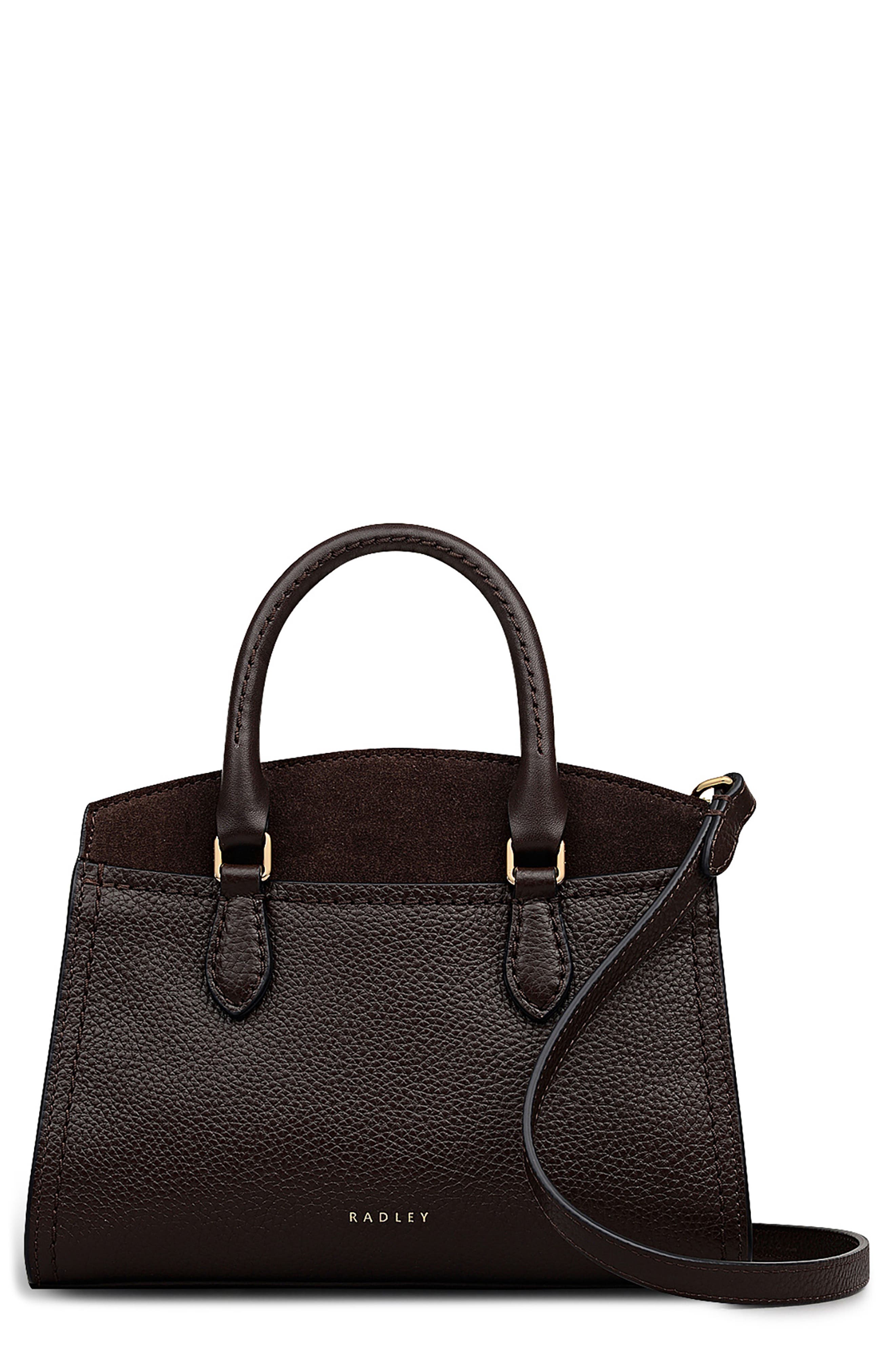 Radley Mini Portland Way Zip Tote Bag, Main, color, Dark Oak