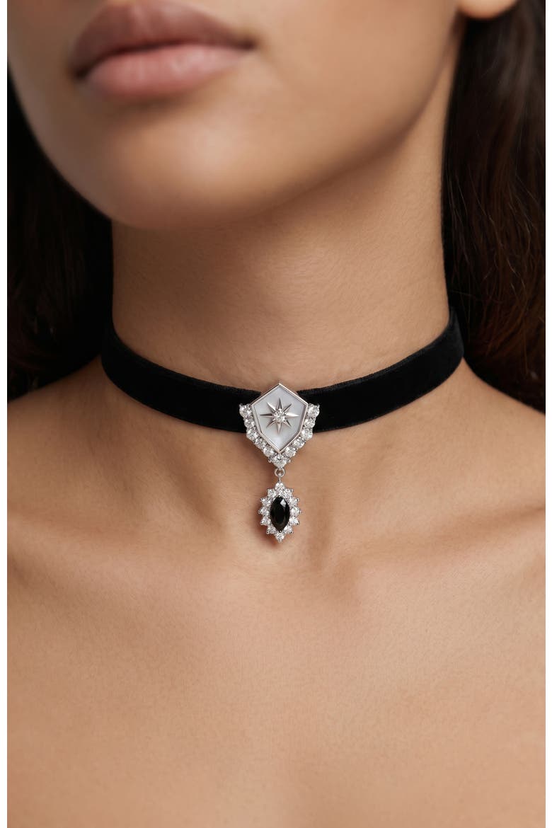 Guardian of the Galaxy Choker, Alternate, color, Black & Sliver&Crystal Clear